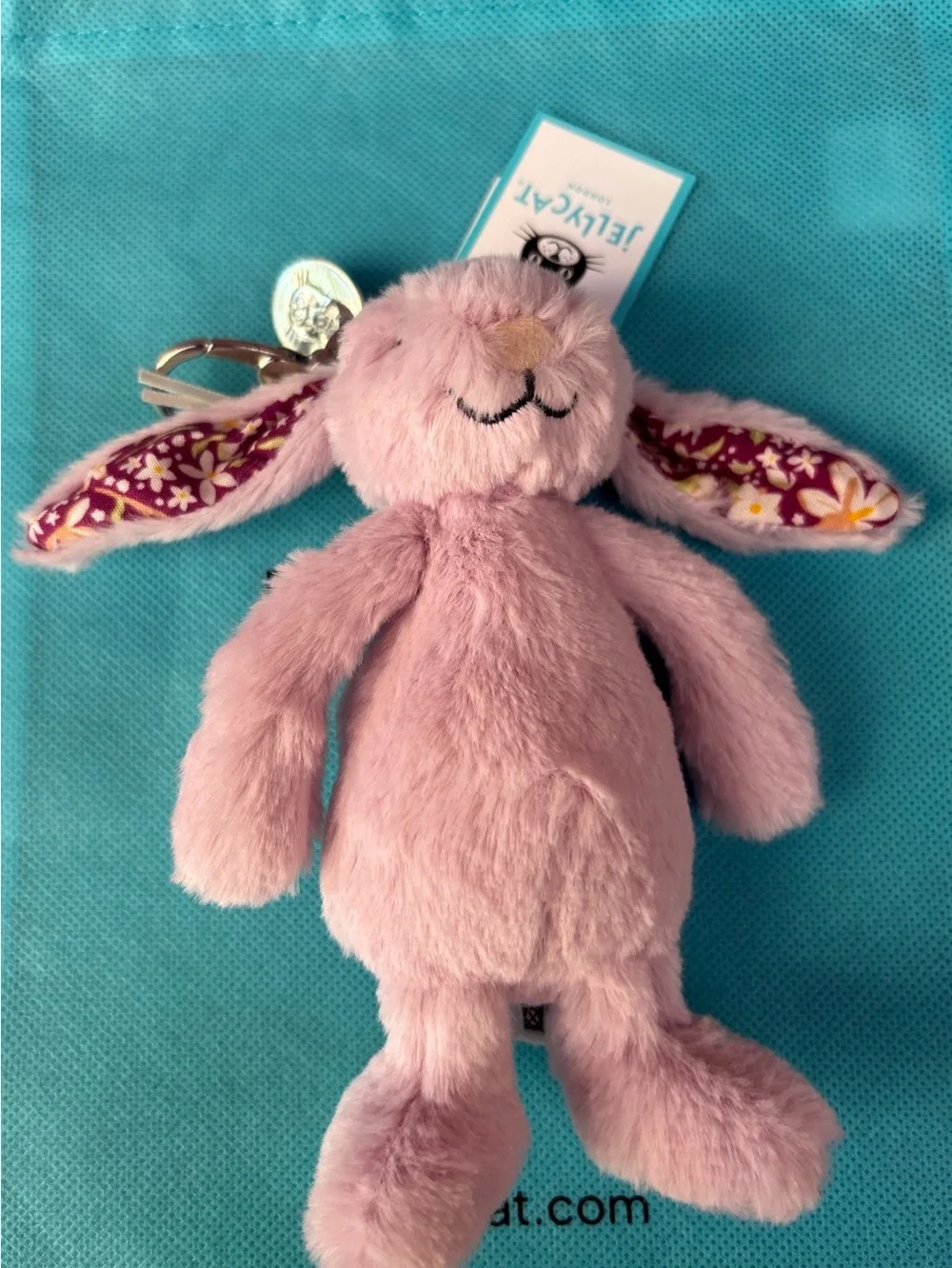 Jellycat THISTLEPOP BLOSSOM BUNNY Bag Charm NWT out of stock pastel purple